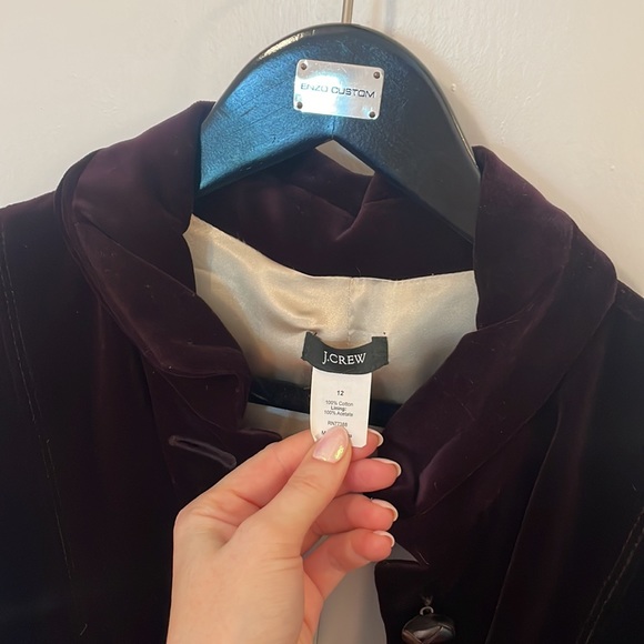 Jcrew purple velvet blazer - Picture 4 of 7
